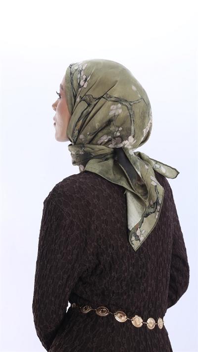 FİORELA DESEN EŞARP YEŞİL-6