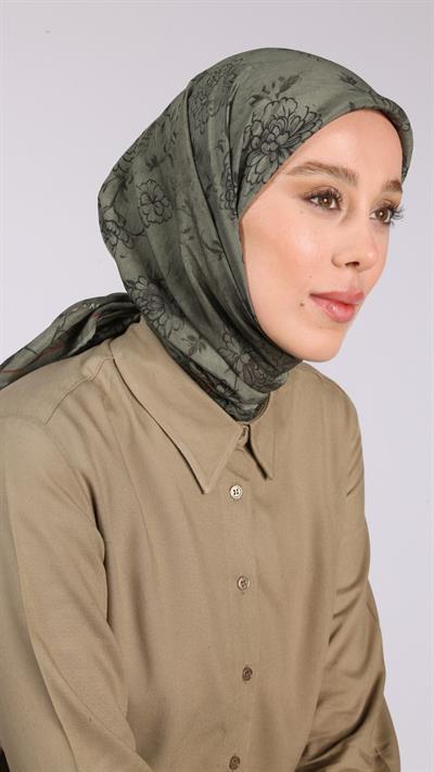 FLEUR DESEN EŞARP ÇAĞLA YEŞİLİ-19