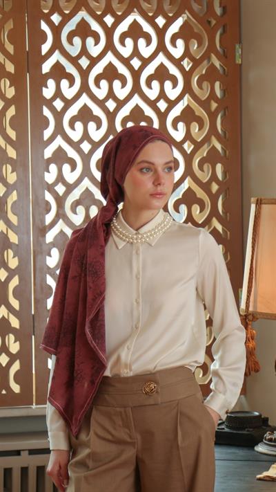 FLEUR DESEN EŞARP GÜL KURUSU-3