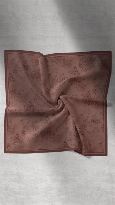 FLEUR DESEN EŞARP TABA-10