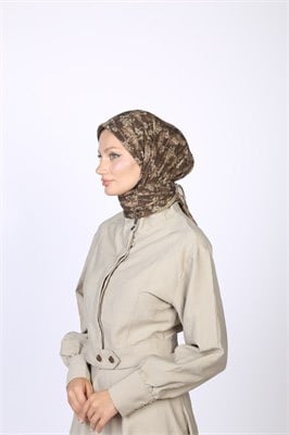 Gardenia Desen Eşarp Haki Yeşili