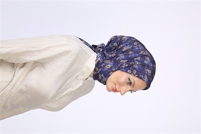 Gardenia Desen Eşarp Lacivert