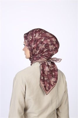 Gardenia Desen Eşarp Mürdüm