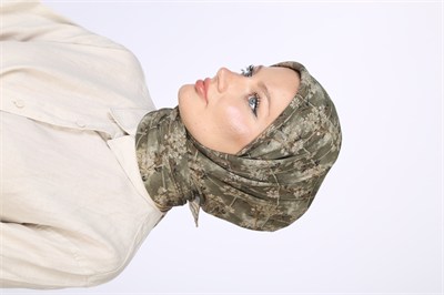 Gardenia Desen Eşarp Yeşil