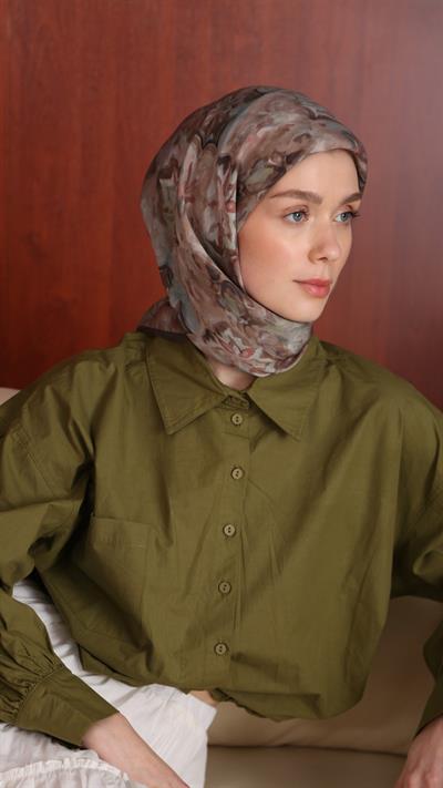 GRACE DESEN EŞARP VİZON