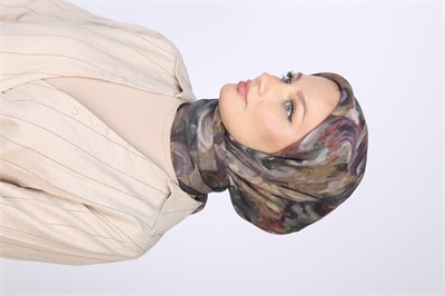 HELİS DESEN EŞARP-SİYAH
