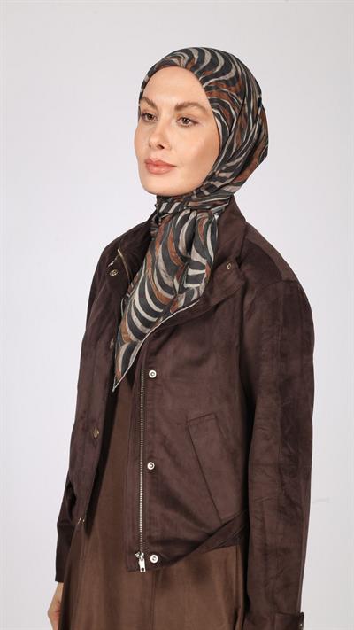 İRİS DESEN EŞARP ANTRASİT