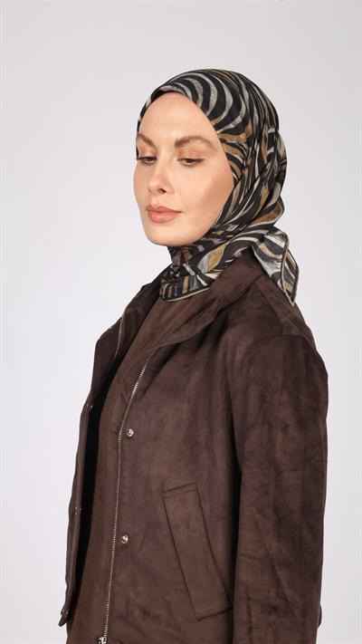 İRİS DESEN EŞARP SİYAH