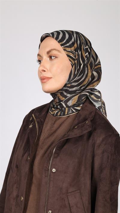 İRİS DESEN EŞARP SİYAH