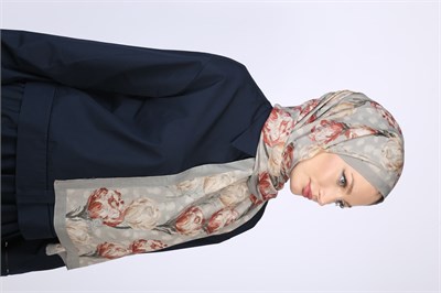 İZGE DESEN ŞAL-GRİ