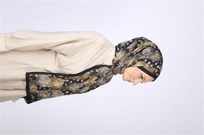 İZGE DESEN ŞAL-SİYAH