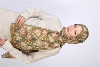 İZGE DESEN ŞAL-YEŞİL