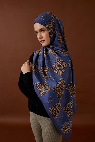 LEONA DESEN ŞAL-MAVİ-3