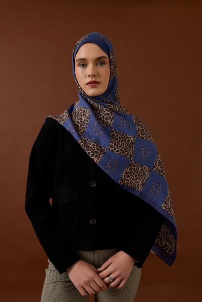 LEONA DESEN ŞAL-MAVİ-3