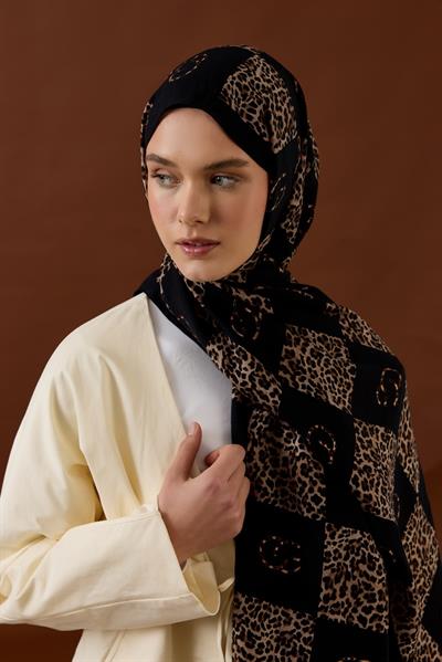 LEONA DESEN ŞAL-SİYAH-9