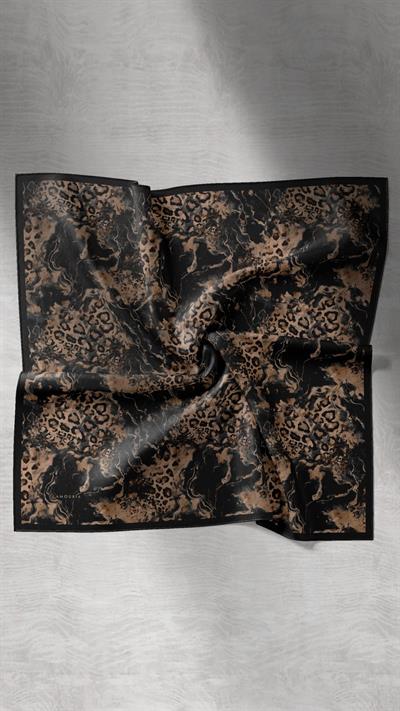 SPOTTED LEOPARD DESEN EŞARP ANTRASİT