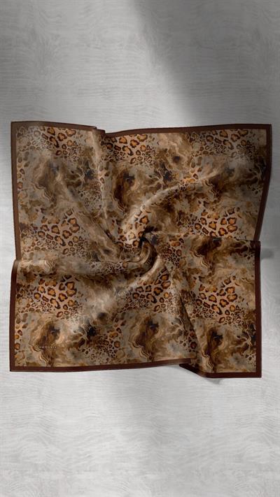 SPOTTED LEOPARD DESEN EŞARP SARI