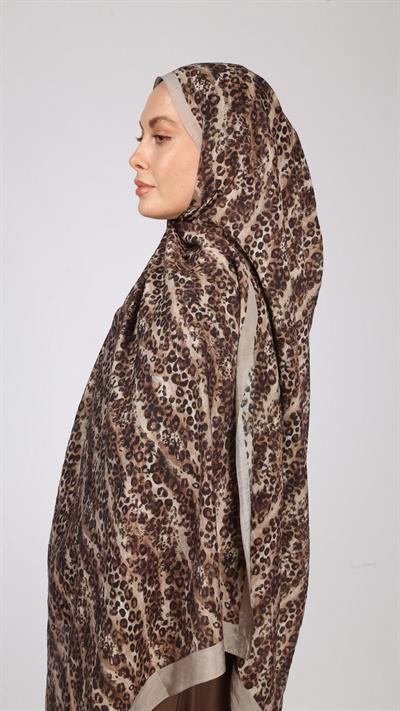 LEOPAR DESEN ŞAL BEJ