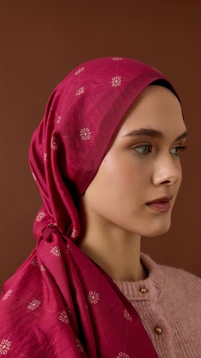 LİNA DESEN ŞAL-FUŞYA-1