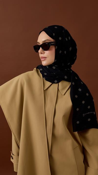 LİNA DESEN ŞAL-SİYAH-4