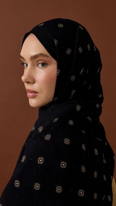 LİNA DESEN ŞAL-SİYAH-4