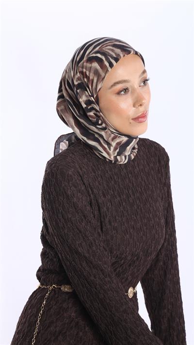 LİNEA DESEN EŞARP ACI KAHVE-8