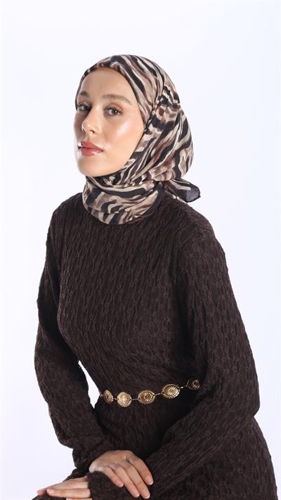 LİNEA DESEN EŞARP ACI KAHVE-8