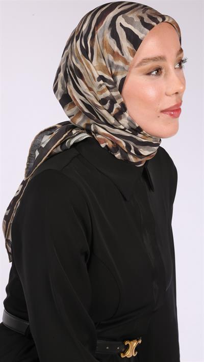 LİNEA DESEN EŞARP SİYAH GOLD-11