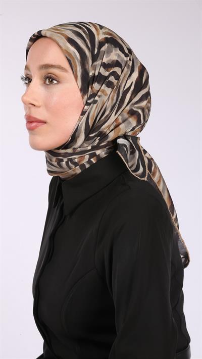 LİNEA DESEN EŞARP SİYAH GOLD-11