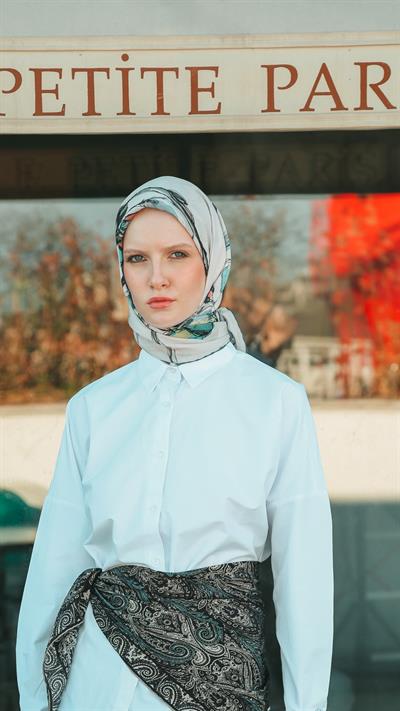 LİORA DESEN EŞARP MAVİ-9