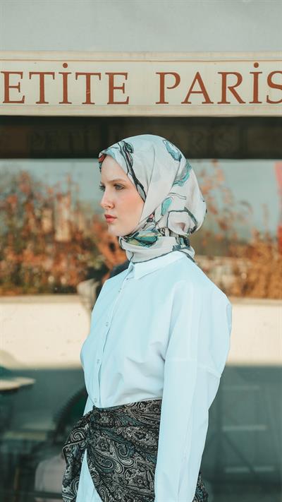 LİORA DESEN EŞARP MAVİ-9