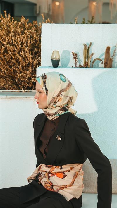 LİORA DESEN EŞARP SU YEŞİLİ-8