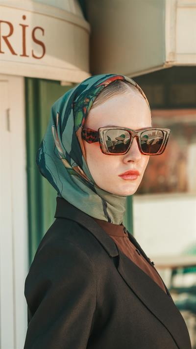 LİORA DESEN EŞARP YEŞİL-5
