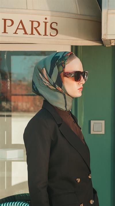 LİORA DESEN EŞARP YEŞİL-5