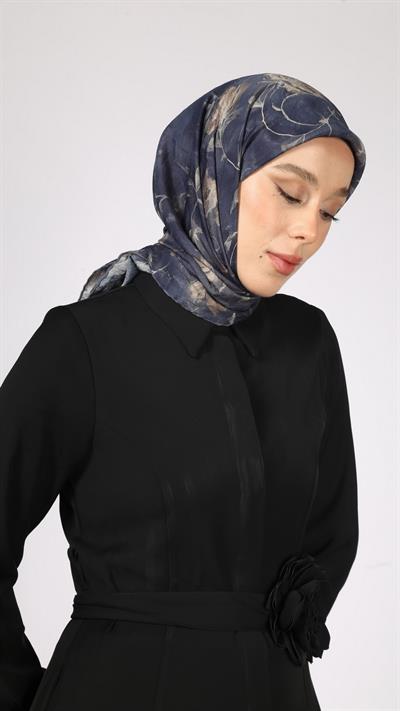 LOTUS DESEN EŞARP LACİVERT