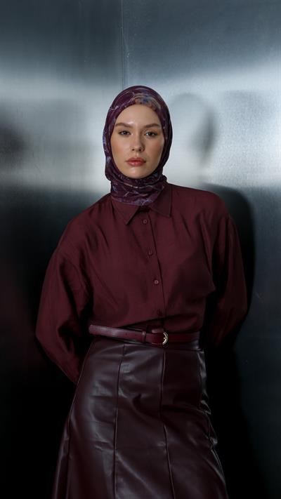 LOTUS DESEN EŞARP MÜRDÜM