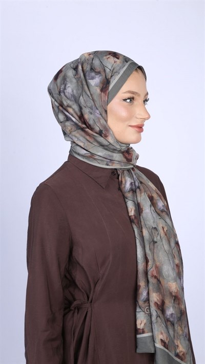 LOTUS DESEN ŞAL GRİ