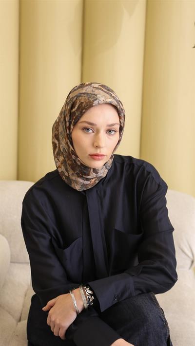 LUMİERA DESEN EŞARP BEJ
