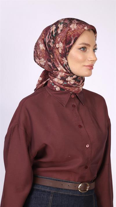 LUMİERA DESEN EŞARP CANLI PEMBE