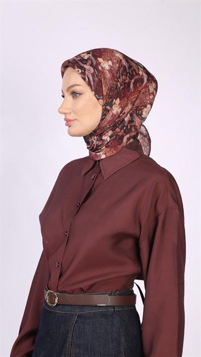 LUMİERA DESEN EŞARP CANLI PEMBE