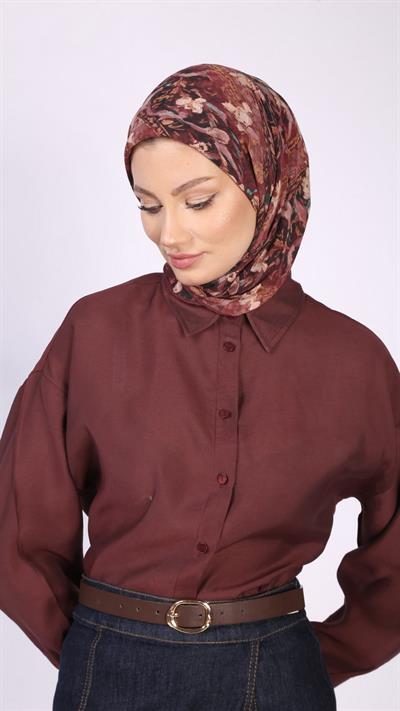 LUMİERA DESEN EŞARP CANLI PEMBE