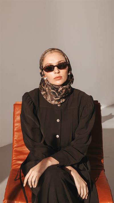 LUMİERA DESEN EŞARP HAKİ YEŞİL