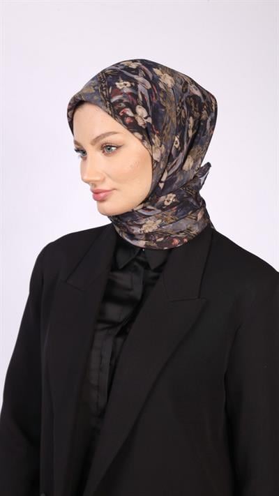 LUMİERA DESEN EŞARP LACİVERT