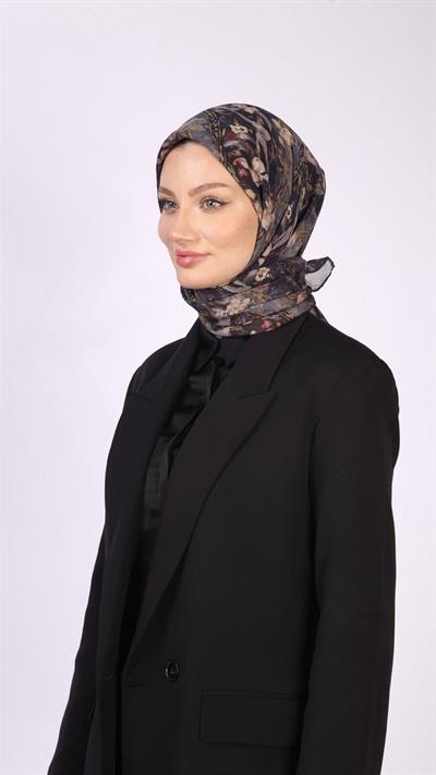 LUMİERA DESEN EŞARP LACİVERT