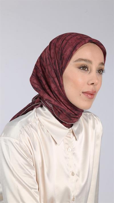 LUMİNA DESEN EŞARP BORDO