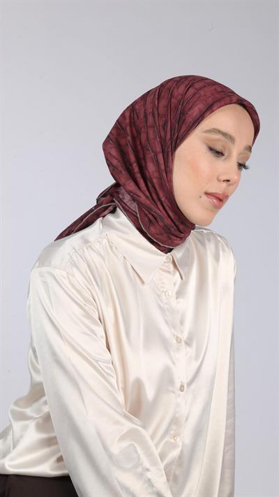 LUMİNA DESEN EŞARP BORDO