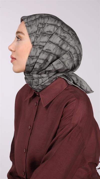 LUMİNA DESEN EŞARP GRİ