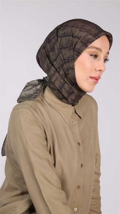LUMİNA DESEN EŞARP HAKİ YEŞİL