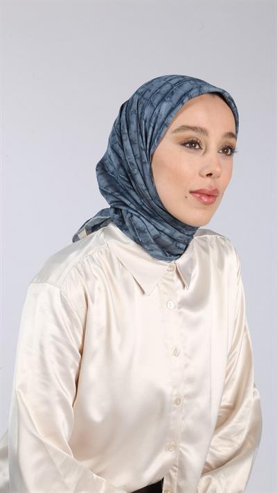 LUMİNA DESEN EŞARP MAVİ