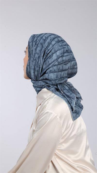LUMİNA DESEN EŞARP MAVİ